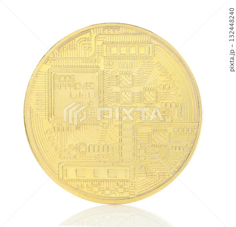 Bitcoin - BTC cryptocurrency coin isolated on a transparent background Bitcoin - BTC cryptocurrency coin isolated on a transparent background 132448240