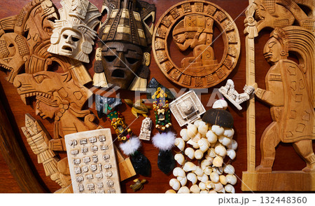 Mayan mexican handcrafts souvenirs mix 132448360