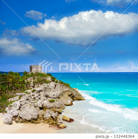 Tulum Mayan city ruins in Riviera Maya 132448364