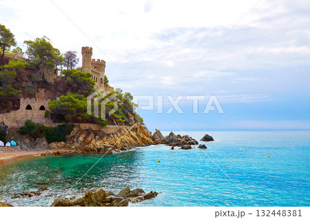 Lloret de Mar Castell Plaja at Sa Caleta beach Lloret de Mar Castell Plaja at Sa Caleta beach 132448381