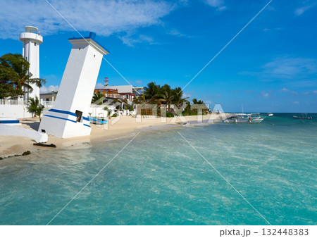 Puerto Morelos beach in Riviera Maya 132448383