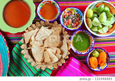 Mexican sauces pico de gallo habanero chili sauce 132448483
