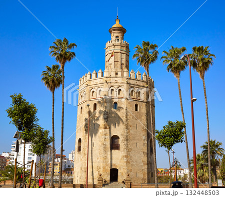 Seville Torre del Oro tower in Sevilla Spain Seville Torre del Oro tower in Sevilla Spain 132448503