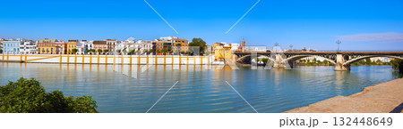 Triana barrio of Seville panoramic Andalusia Triana barrio of Seville panoramic Andalusia 132448649