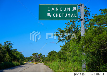 Rad sign Cancun and chetumal Costa Maya Rad sign Cancun and chetumal Costa Maya 132448761