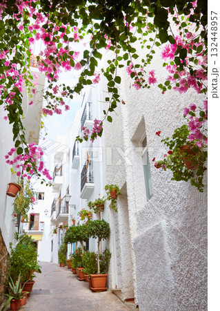 Mojacar Almeria white Mediterranean village Spain 132448957