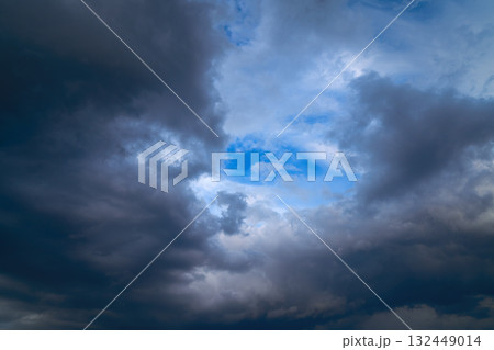 Dramatic clouds sky in a stormy weather 132449014