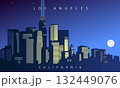 Los Angeles skyline at night, USA 132449076