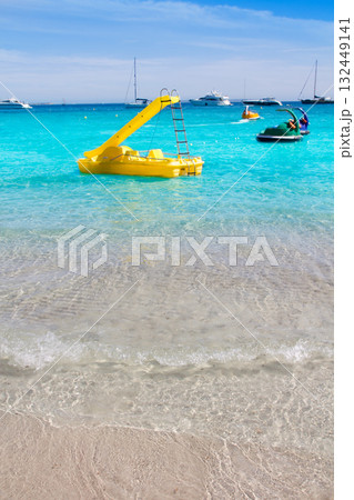 Ibiza Ses Salines south turquoise beach Ibiza Ses Salines south turquoise beach 132449141