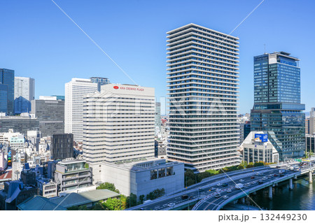 大阪・中之島の高層ビル群（フェスティバルタワーより）2025年10月撮影 132449230