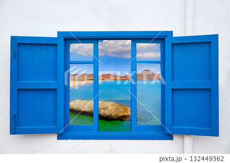 Almeria view from window of Cabo de Gata beach Almeria view from window of Cabo de Gata beach 132449362