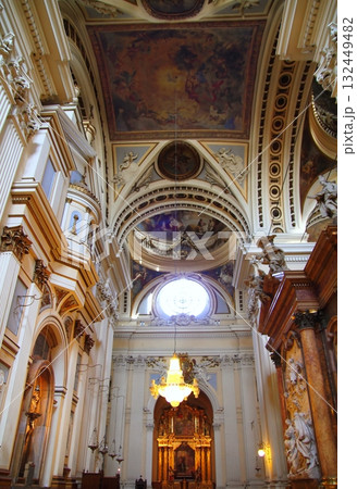 El Pilar Cathedral in Zaragoza city Spain indoor 132449482
