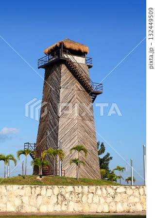 Cancun old airport control tower old wooden Cancun old airport control tower old wooden 132449509
