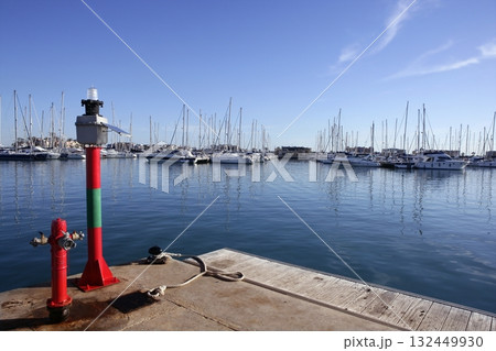 Marine hydrant and beacon in mediterranean sea 132449930