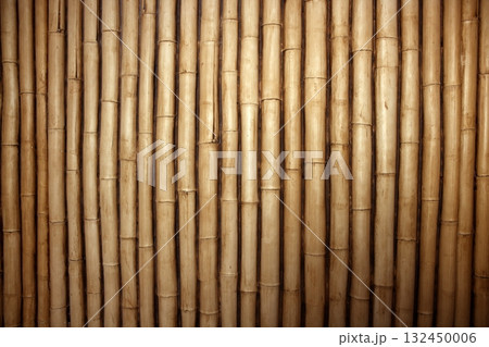 Bamboo cane row arrangement background Bamboo cane row arrangement background 132450006