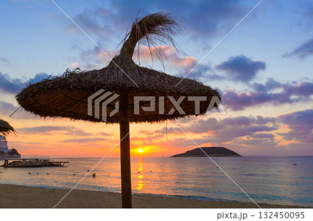 Mallorca sunrise in Magaluf Palmanova beach Mallorca sunrise in Magaluf Palmanova beach 132450095