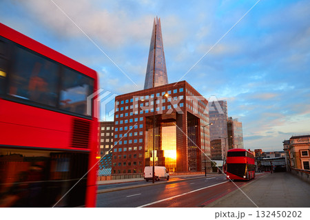 London The Shard building at sunset London The Shard building at sunset 132450202