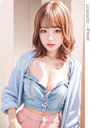 若い女性のヘアスタイルイメージ 若い女性のヘアスタイルイメージ 132450573