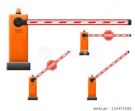 car automatic barrier to adjust the movement cartoon stock vector illustration car automatic barrier to adjust the movement cartoon stock vector illustration 132451082