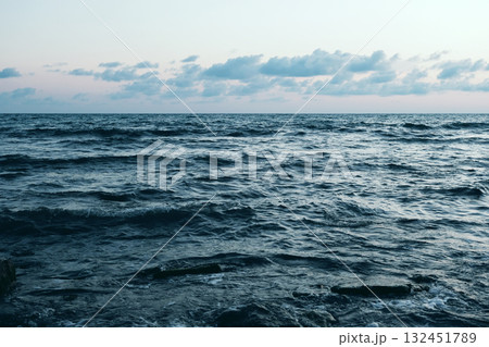 The blue sea and the sky as a background 132451789