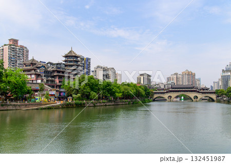 中国の四川省成都のとても美しい街並み風景 132451987