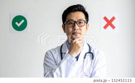 考える男性医師 考える男性医師 132452113