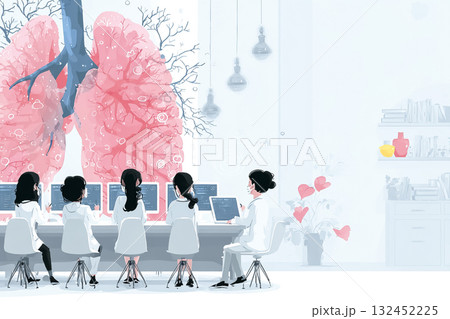 美優シリーズ：AI支援の医療授業風景 132452225