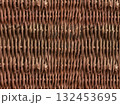 編みかご　バスケット　拡大　テクスチャ　茶色	 132453695