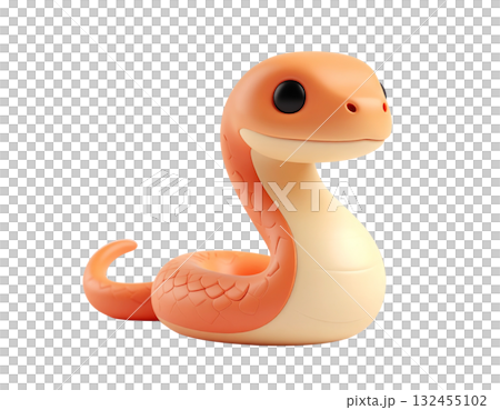 3D illustration of a snake 132455102