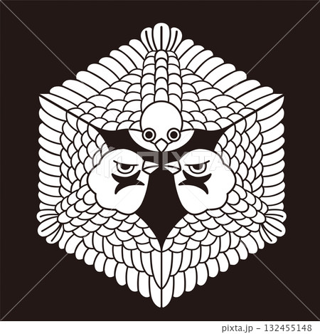 家紋 雀 家紋 雀 132455148