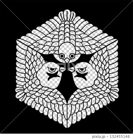 家紋 雀 家紋 雀 132455148