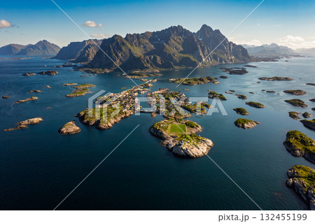 Henningsvaer Lofoten is an archipelago in the county of Nordland, Norway. 132455199