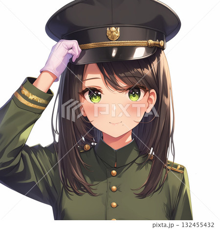 軍服姿の女の子 軍服姿の女の子 132455432