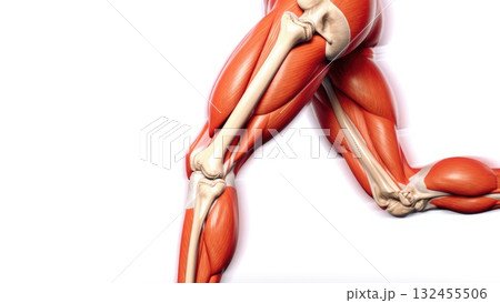 Running Leg Motion with Muscle Activation Gradient 132455506