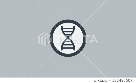 Minimalist DNA Helix Circular Emblem for UI 132455507