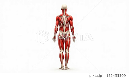 Full Human Musculoskeletal System with Muscle...のイラスト素材 [132455509] - PIXTA