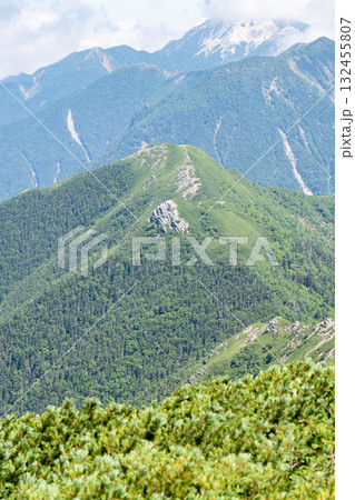 北岳の小太郎尾根分岐から見る小太郎山 南アルプスの北岳登山 北岳の小太郎尾根分岐から見る小太郎山 南アルプスの北岳登山 132455807