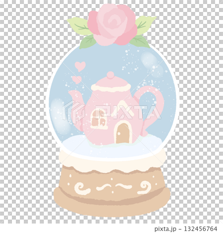 Pastel Teapot Cottage Snow Globe Illustration Kawaii Pink Coquette Christmas Clipart Cozy Tea House with Rose and Hearts Cute Winter Holiday Art for Cards and Gifts Pastel Teapot Cottage Snow Globe Illustration Kawaii Pink Coquette Christmas Clipart Cozy Tea House with Rose and Hearts Cute Winter Holiday Art for Cards and Gifts 132456764