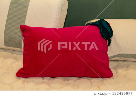 Pillow and facemask on bad Pillow and facemask on bad 132456977