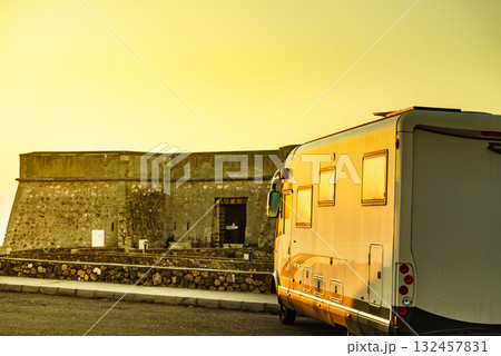Caravan at old guards castle, Almeria Spain Caravan at old guards castle, Almeria Spain 132457831