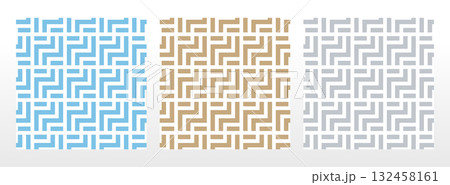 Set of abstract geometric patterns. Seamless vector backgrounds. Colored ornaments Graphic modern patterns Simple lattice graphic design 132458161