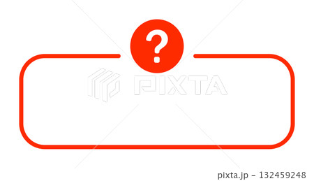 Red question mark with decorative frame design Red question mark with decorative frame design 132459248