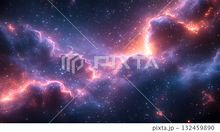 Cosmic-style background with colorful nebula and stars. Cosmic-style background with colorful nebula and stars. 132459890