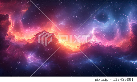 Cosmic-style background with colorful nebula and stars. Cosmic-style background with colorful nebula and stars. 132459891