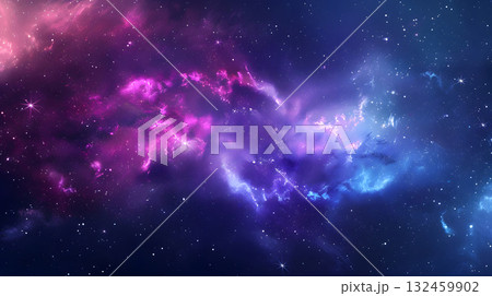 Cosmic-style background with colorful nebula and stars. 132459902