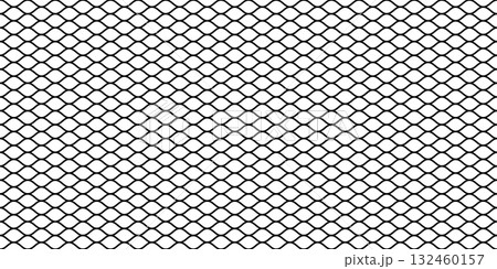 Fishnet pattern. Rope mesh texture. Lace fence grid of repeating lines. 132460157