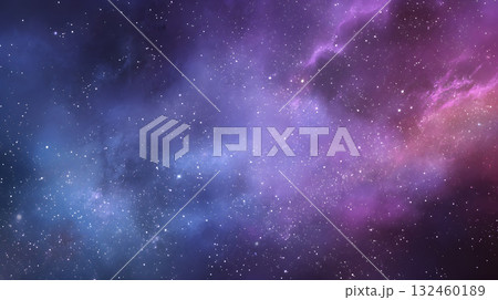 Cosmic-style background with colorful nebula and stars. 132460189