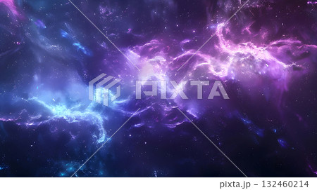 Cosmic-style background with colorful nebula and stars. 132460214