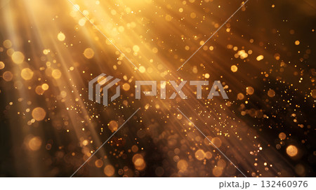 Light rays and glowing bokeh over warm tones. Perfect for celebration, luxury branding, or elegant visual backgrounds. Light rays and glowing bokeh over warm tones. Perfect for celebration, luxury branding, or elegant visual backgrounds. 132460976