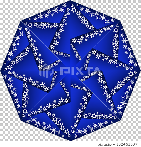 White snowflakes on dark blue geometric background White snowflakes on dark blue geometric background 132461537